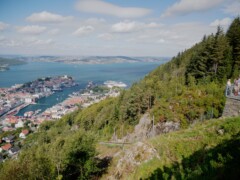 View to Bergen from Fløyen Hordaland Norway View to Bergen from Fløyen Hordaland Norway