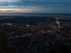 This picture was taken 2010 on Karren in Austria. It shows Dornbirn Austria and Lake Konstanz in the background. This picture was taken 2010 on Karren in Austria. It shows Dornbirn Austria and Lake Konstanz in the background.
