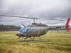 A military helicopter at the flight show in Värmland, Sweden A military helicopter at the flight show in Värmland, Sweden